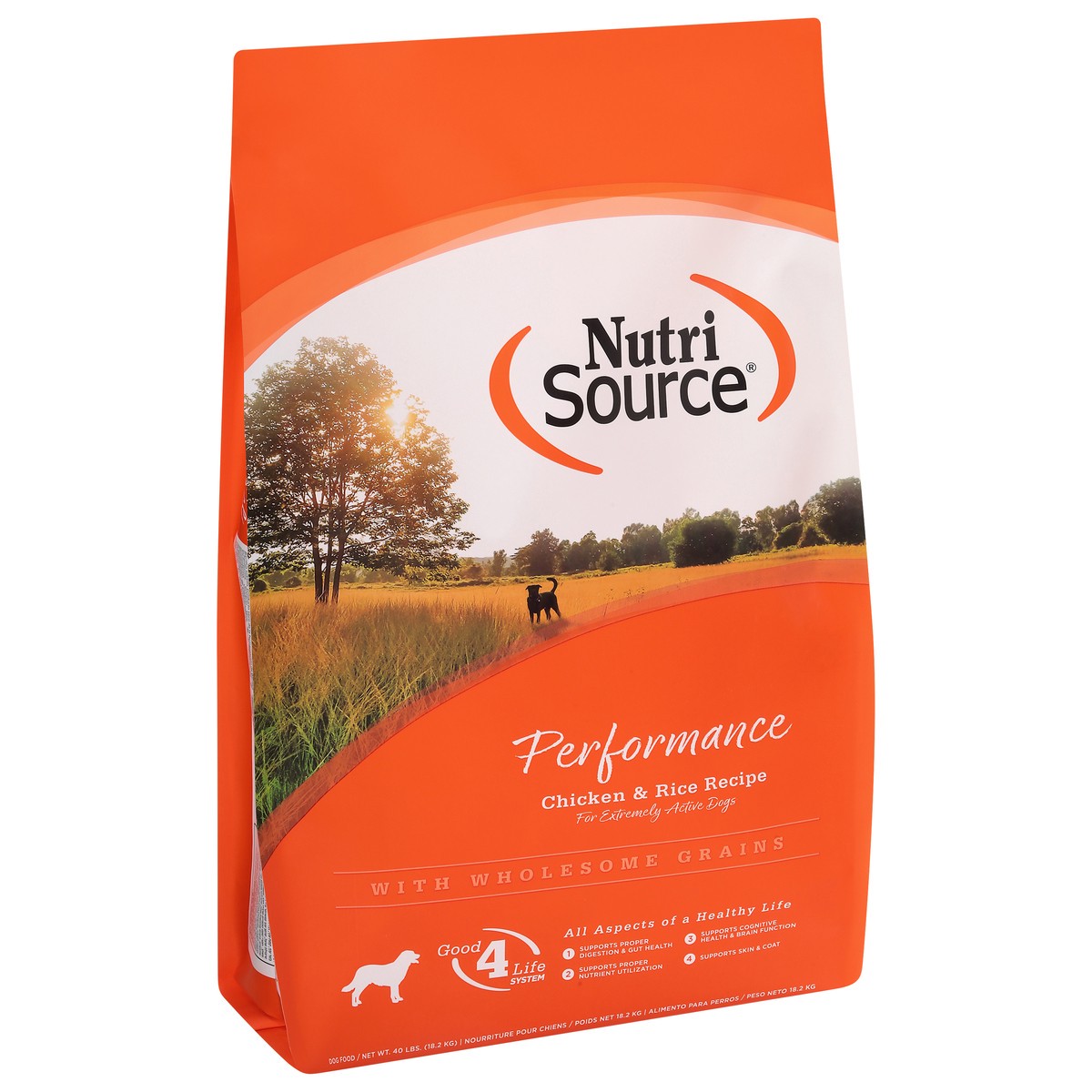 slide 9 of 14, NutriSource Performance For All Life Stages Chicken & Rice Recipe Dog Food 40 lb, 640 oz