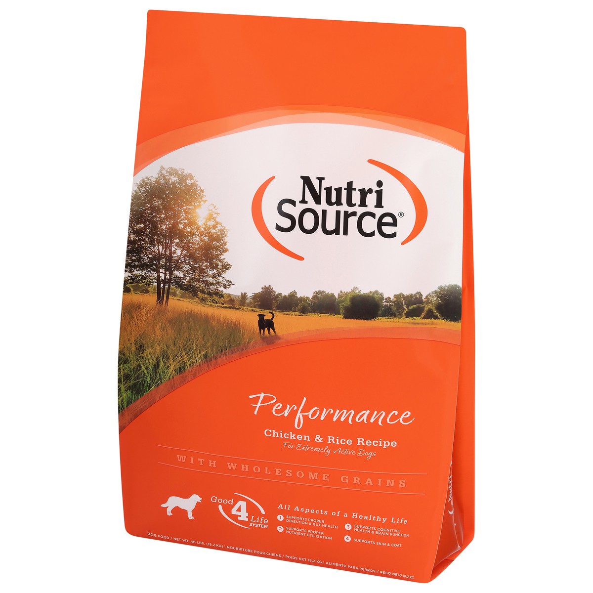 slide 2 of 14, NutriSource Performance For All Life Stages Chicken & Rice Recipe Dog Food 40 lb, 640 oz
