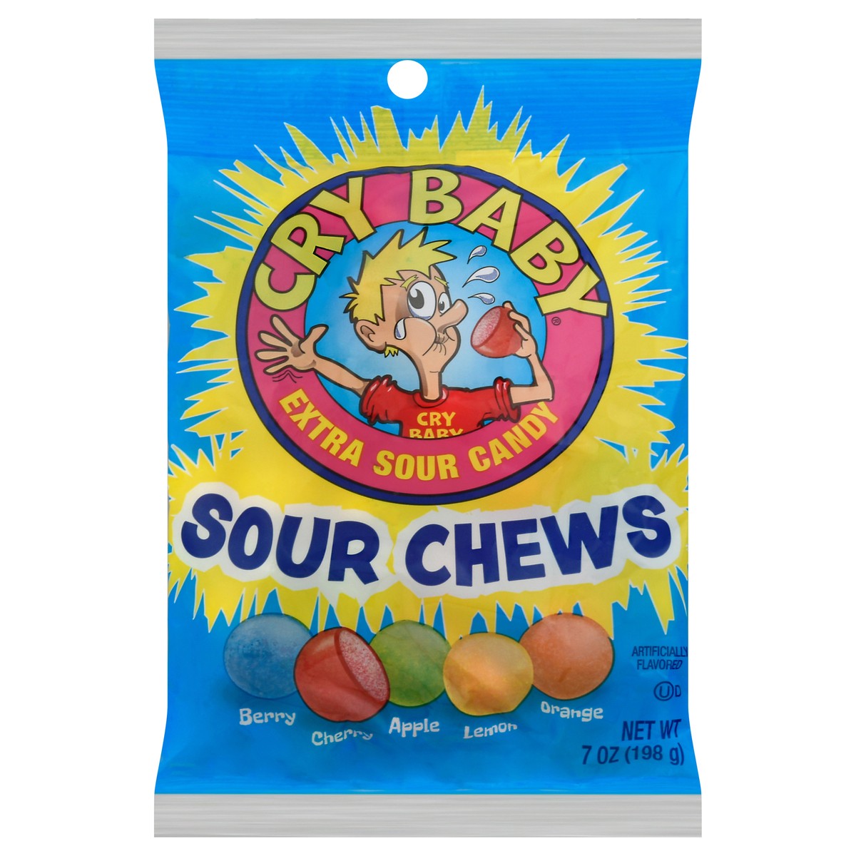 slide 1 of 2, Cry Baby Extra Sour Sour Chews 7 oz, 7 oz