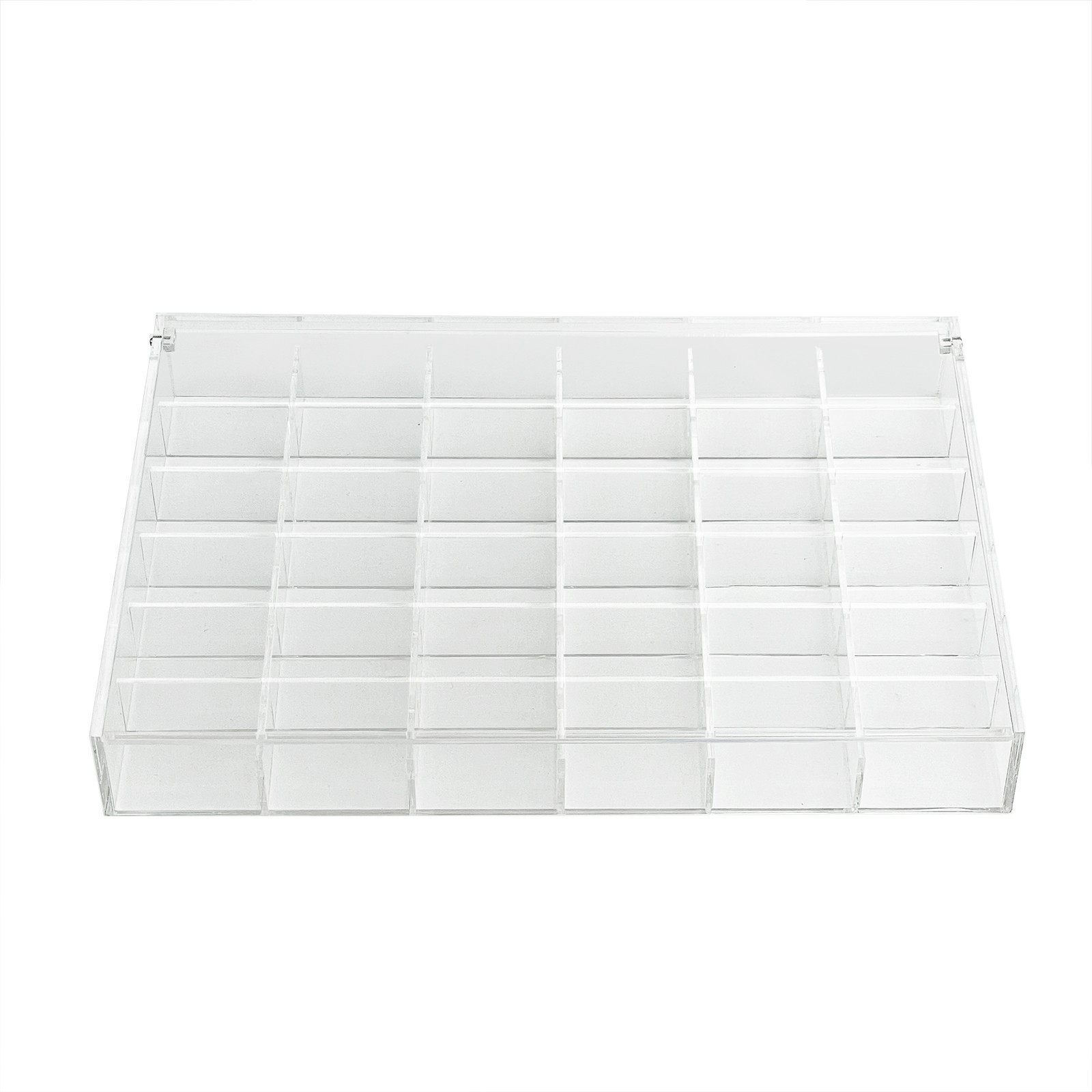 slide 3 of 4, 13.6" Clear 36-Compartment Divided Tray With Lid By Bead Landing, 14 in x 9 in x 2 in