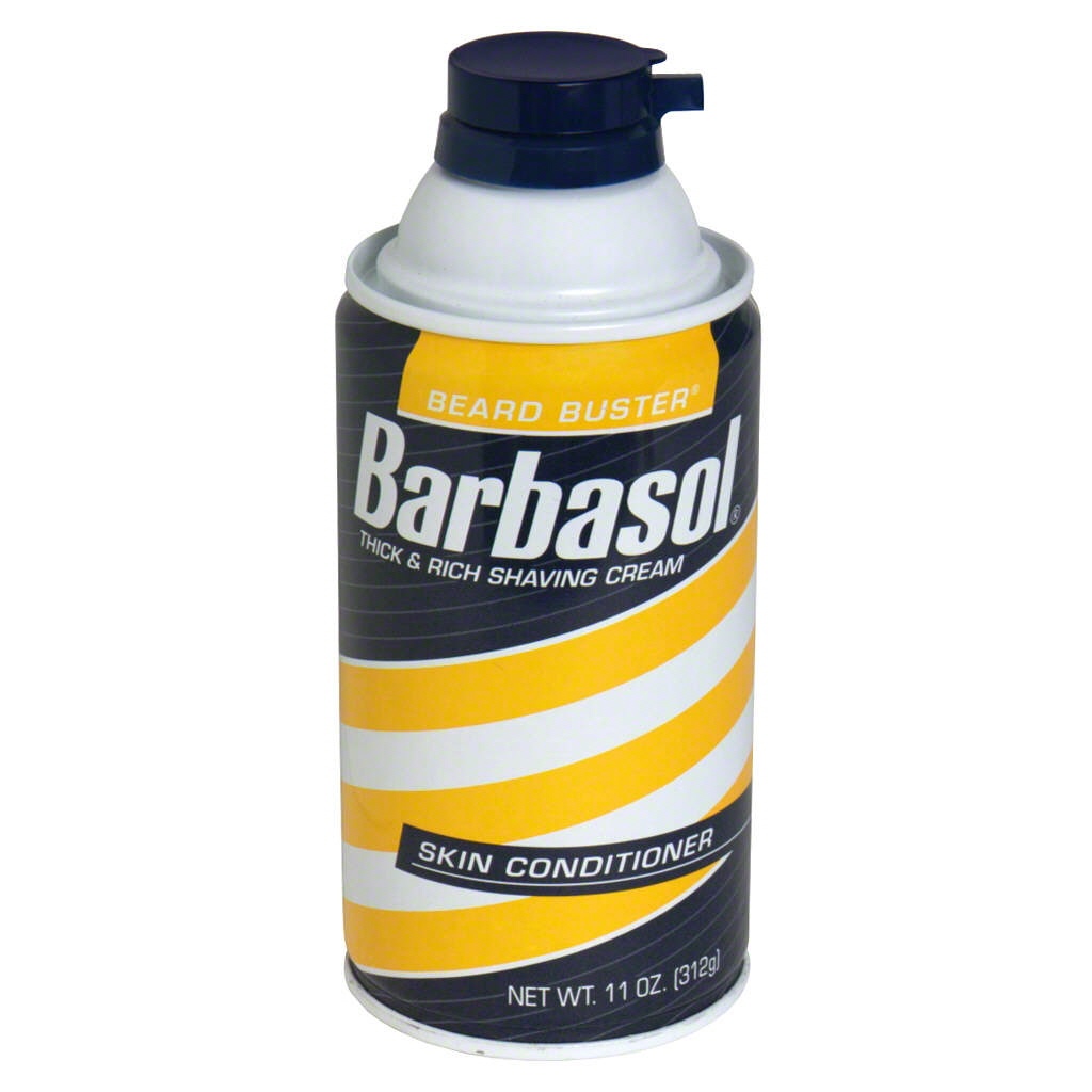 slide 1 of 1, Barbasol Thick & Rich Shaving Cream Skin Conditioner, 10 oz