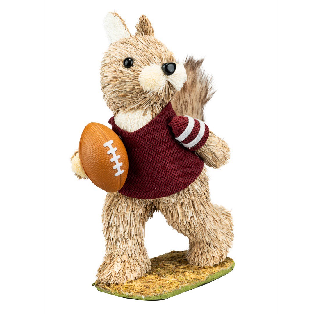slide 3 of 3, 8.25" Standing Squirrel With Football Natural Decor By Ashland, 8.25 in