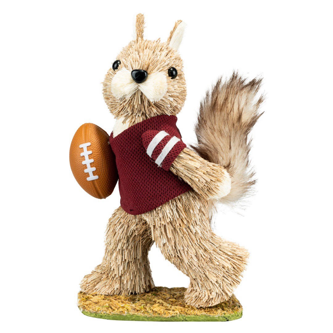 slide 2 of 3, 8.25" Standing Squirrel With Football Natural Decor By Ashland, 8.25 in