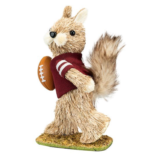 slide 1 of 3, 8.25" Standing Squirrel With Football Natural Decor By Ashland, 8.25 in