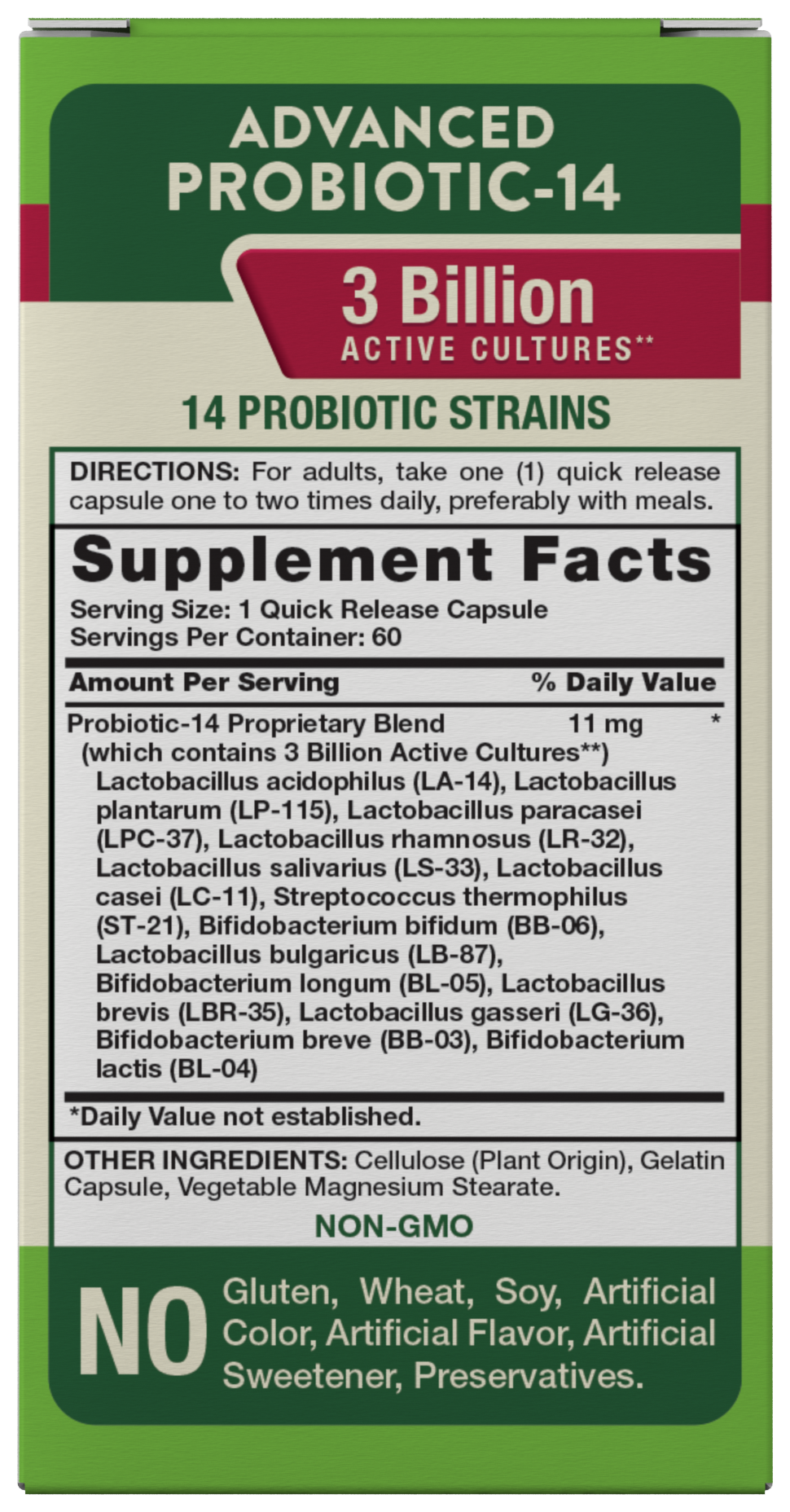 slide 3 of 4, Nature's Truth Advanced Probiotic 3 Billion, 60 ct