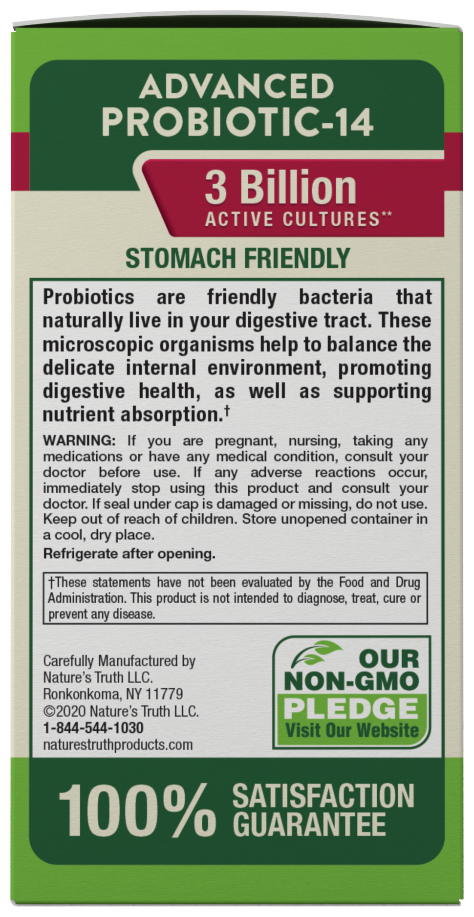 slide 2 of 4, Nature's Truth Advanced Probiotic 3 Billion, 60 ct