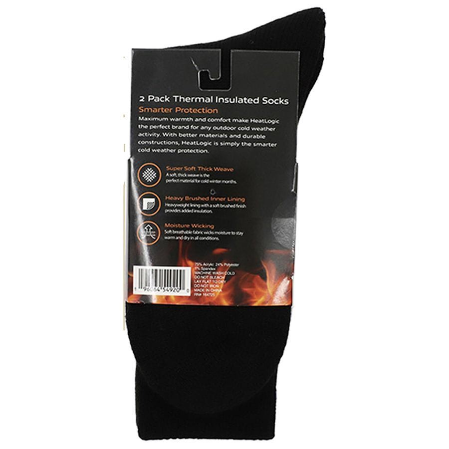 slide 3 of 3, Heat Logic Thermal Insulated Socks, 2 pair