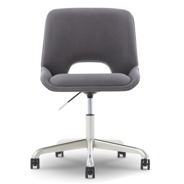 slide 5 of 10, Elle Decor Laissy Linen Low-Back Task Chair, Gray, 1 ct