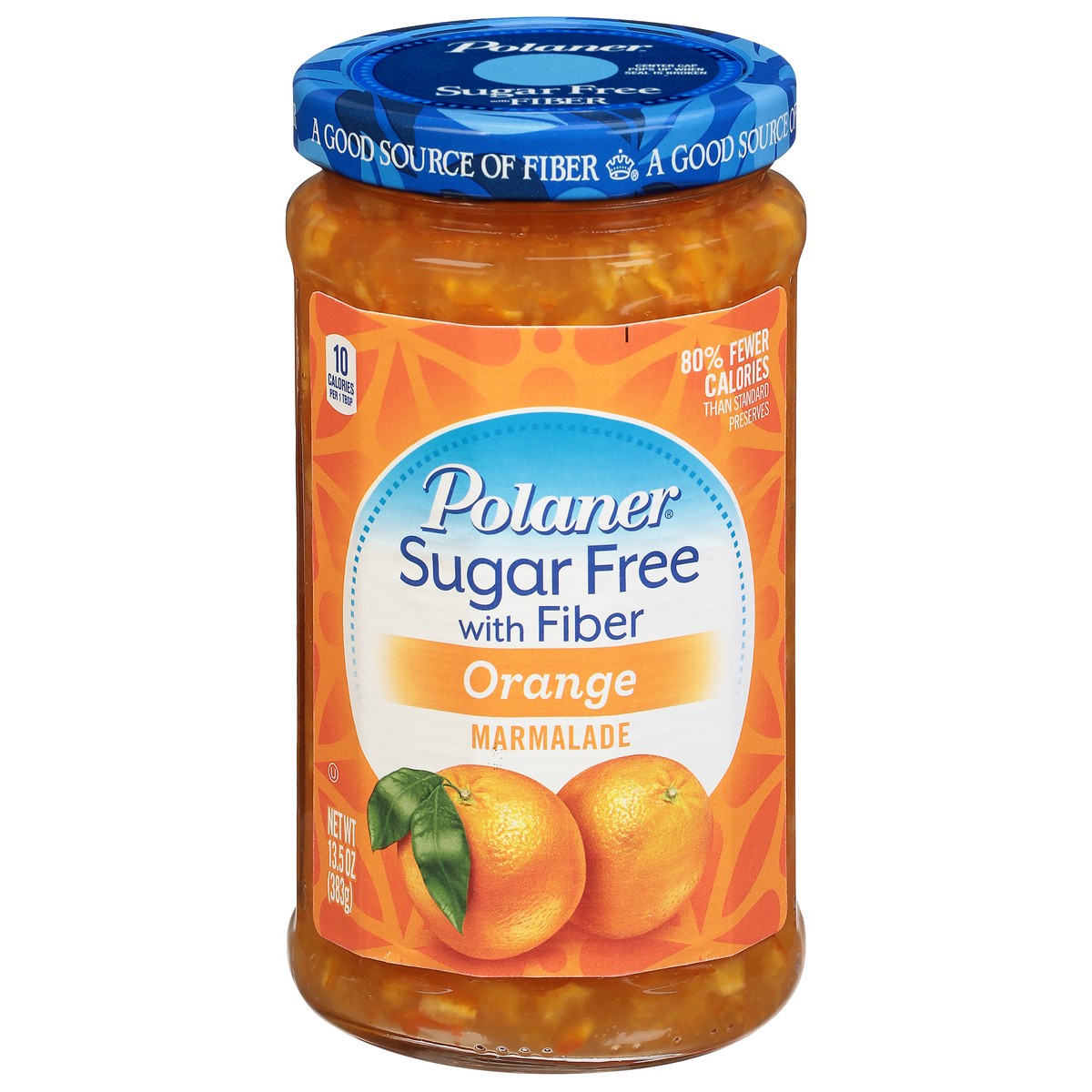 slide 1 of 6, Polaner Sugar Free with Fiber Orange Marmalade 13.5 oz, 13.5 oz