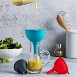 Trudeau Set of 3 Silicone Funnels