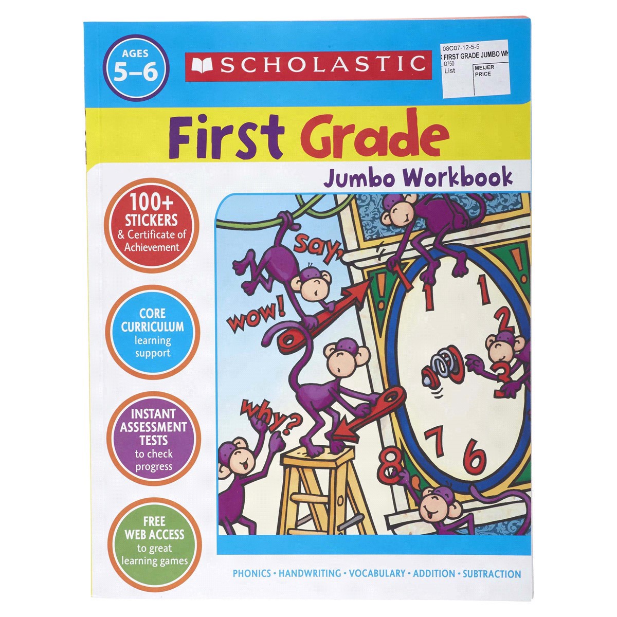 slide 1 of 5, First Grade Jumbo Workbook by Scholastic, 1 ct