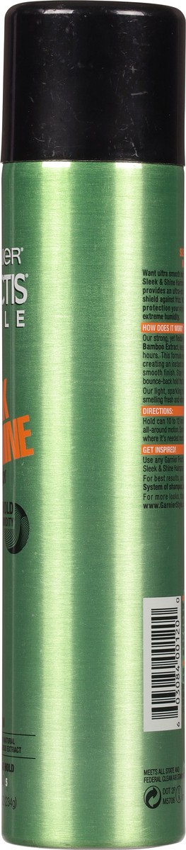 slide 2 of 9, Garnier Fructis Style Sleek & Shine Anti-Humidity Hairspray Ultra Strong Hold - 8.25 Oz, 8.25 oz