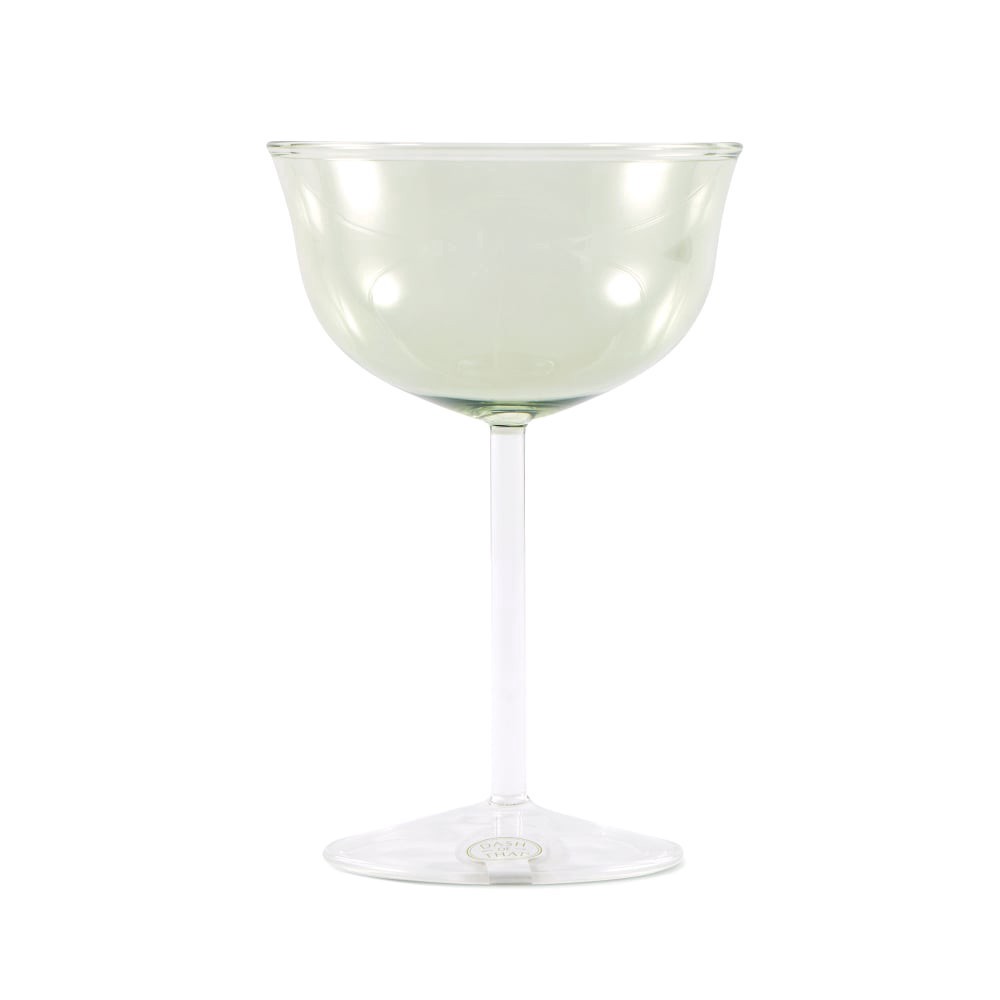 slide 1 of 2, Dash of That Elise Coupe Glass - Green, 1 ct