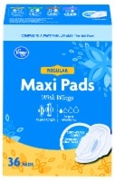 slide 1 of 1, Kroger Regular With Wings Maxi Pads, 36 ct