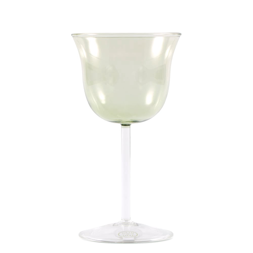 slide 2 of 2, Dash of That Elise Wine Glass - Green, 1 ct