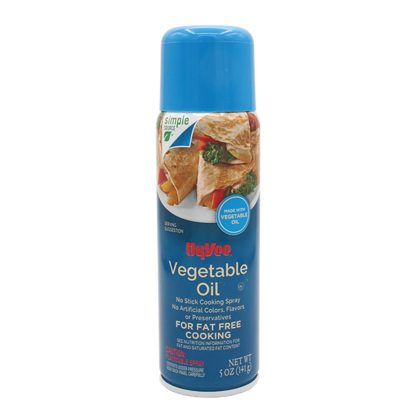 slide 1 of 1, Hy-Vee Vegetable Oil Cooking Spray, 5 oz