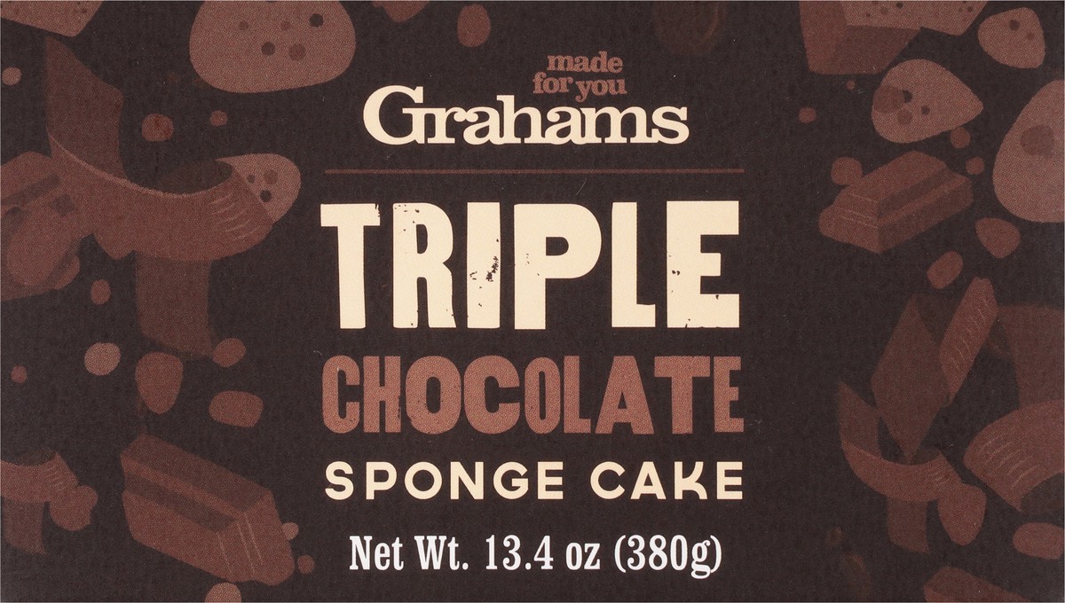 slide 6 of 9, Grahams Triple Chocolate Sponge Cake 13.4 oz, 13.4 oz