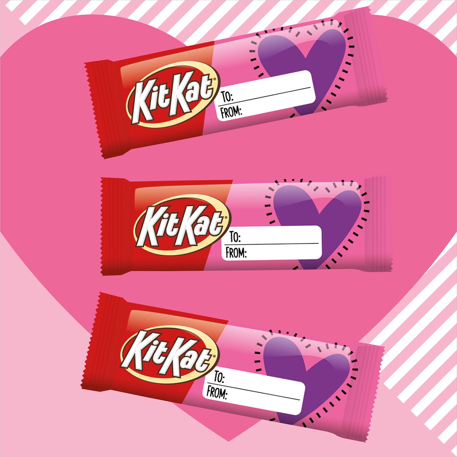 slide 3 of 8, KIT KAT Milk Chocolate Wafer Snack Size, Valentine's Day Candy Bag, 12.25 oz (25 Pieces), 12.25 oz
