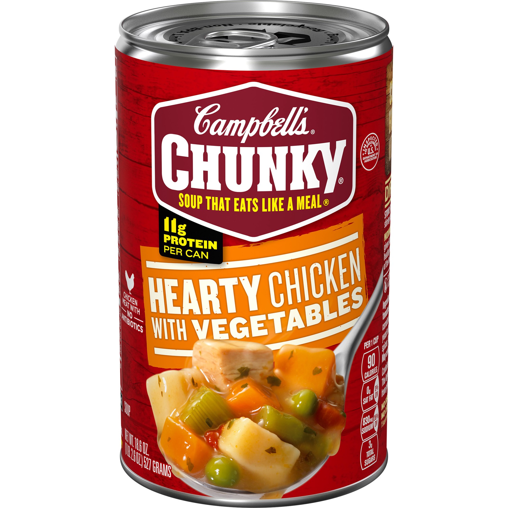 slide 1 of 5, Campbell's Chunky Hearty Chicken with Vegetables Soup, 18.8 oz
