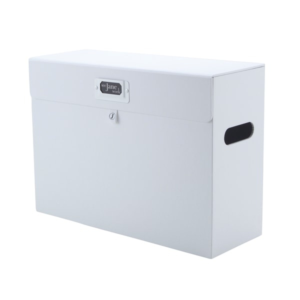 slide 1 of 4, See Jane Work Storage File Box, Letter Size, White, 1 ct