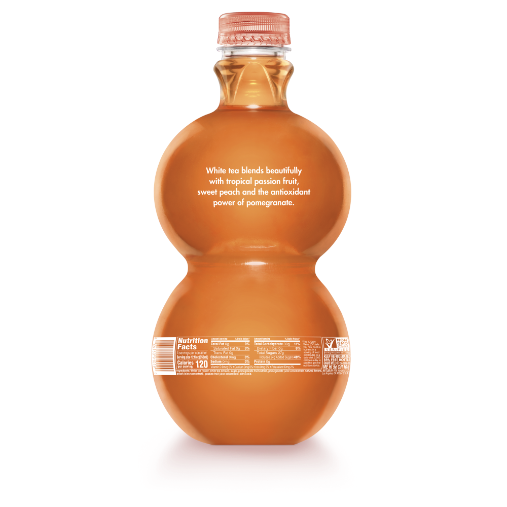 slide 1 of 1, POM Super Tea, POMegranate Peach Passion White Tea, 48 Ounce, 48 oz