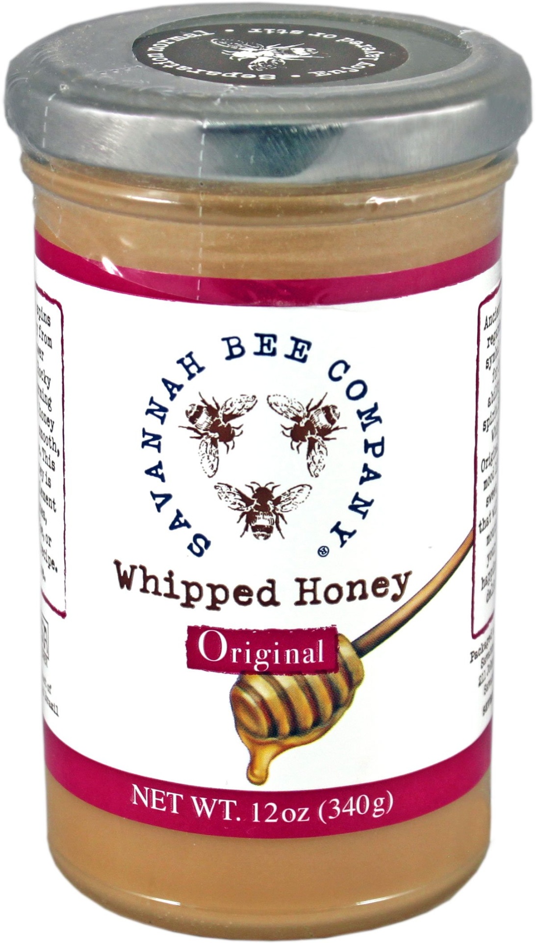 slide 1 of 1, Savannah Bee Company Original Whipped Honey, 12 oz