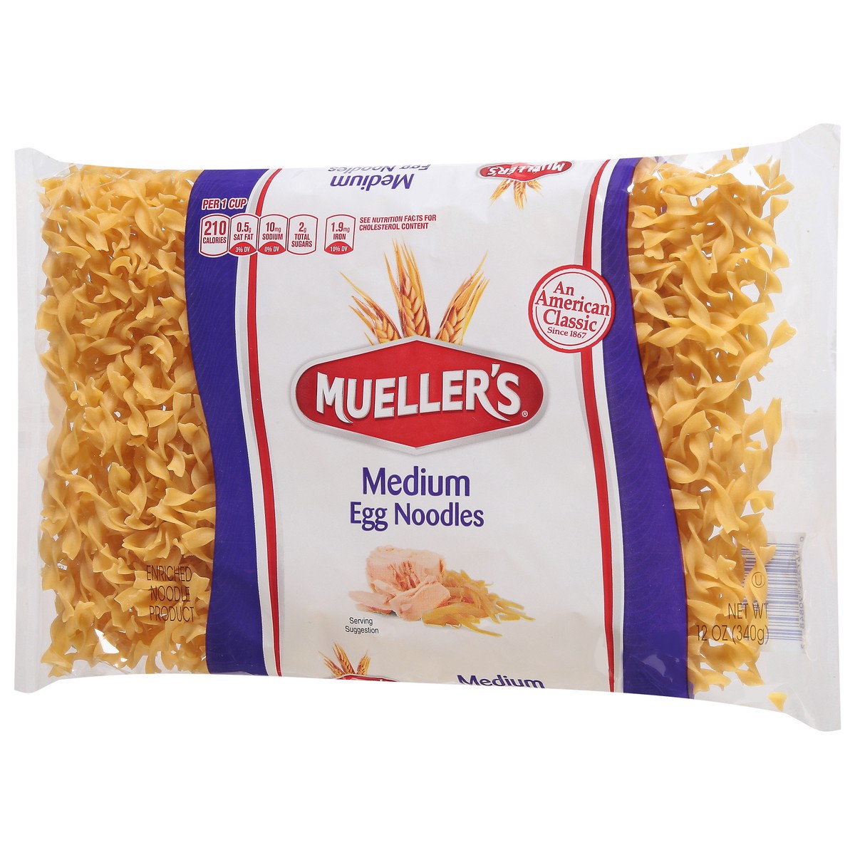 slide 3 of 9, Mueller's Medium Egg Noodles, 12 oz
