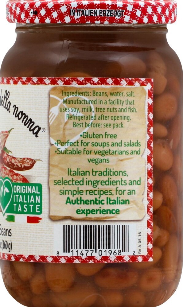 slide 2 of 3, Le Conserve Della Nonna Borlotti Beans, 12.7 oz