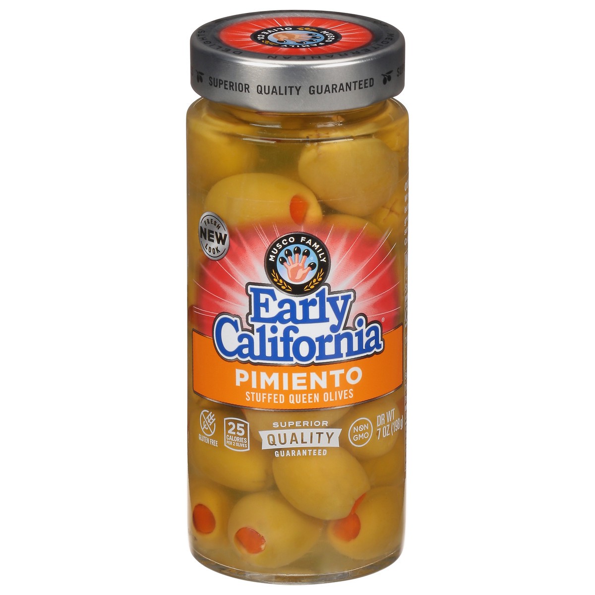 slide 1 of 12, Early California Pimiento Stuffed Queen Olives 7 oz, 7 oz
