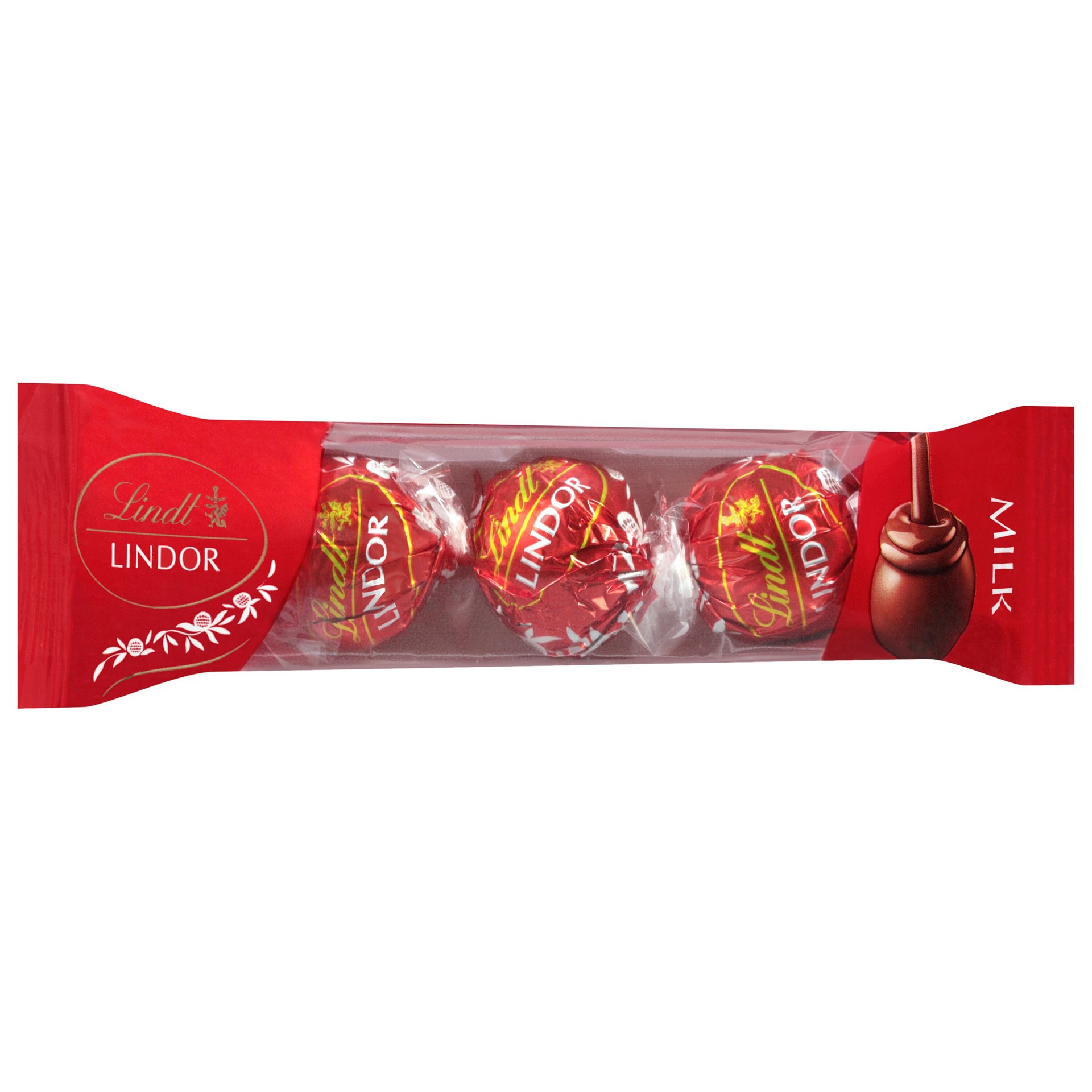 slide 1 of 1, Lindt Lindor Milk Chocolate Candy Truffles, Chocolates With Smooth, Melting Truffle Center, 1.3 Oz., 3 Pack, 1.3 oz