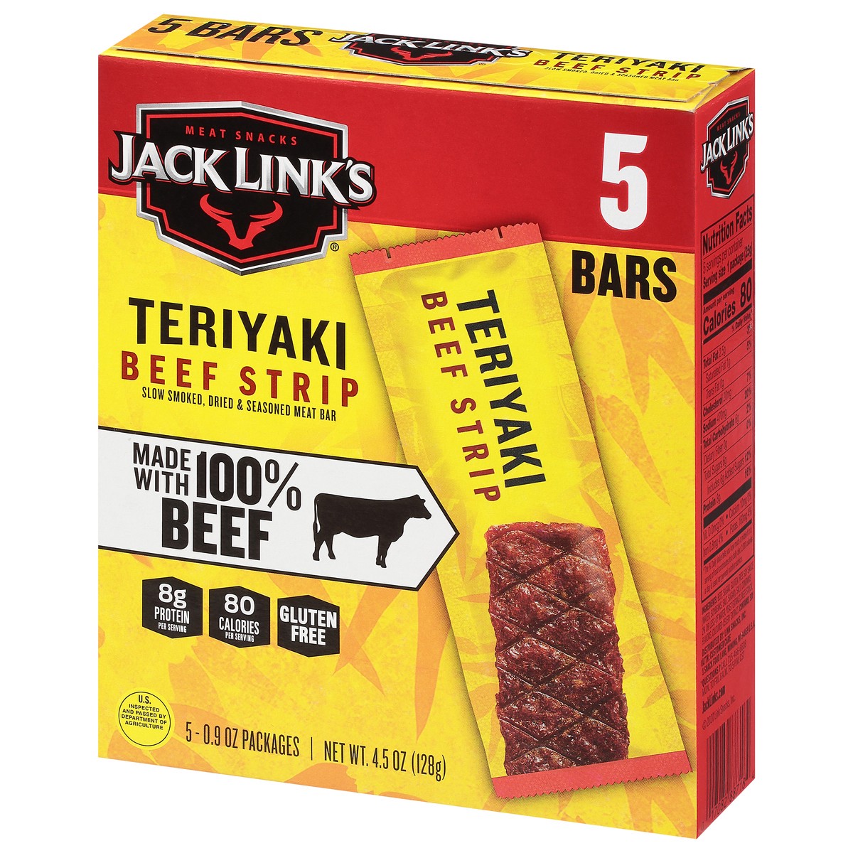 slide 3 of 11, Jack Link's 4.5Oz Jack Link's Teriyaki Beef Steak 1/1 Count Consumer Unit, 5 ct; 0.9 oz