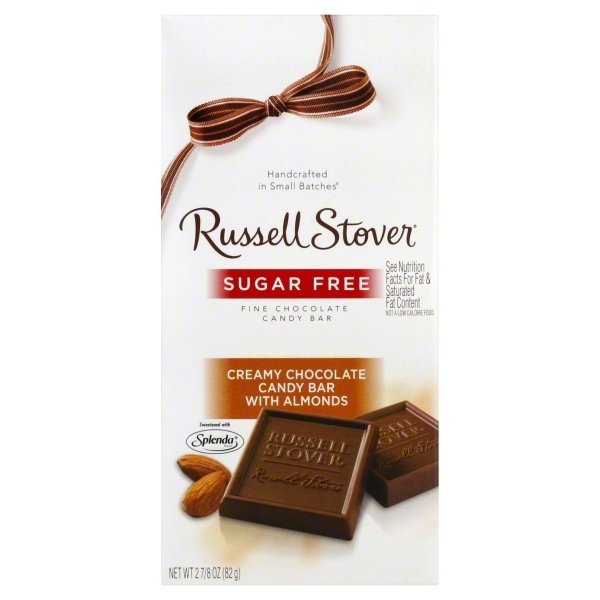 slide 1 of 1, Russell Stover Candy Bar, Creamy Chocolate, with Almonds, 2.87 oz