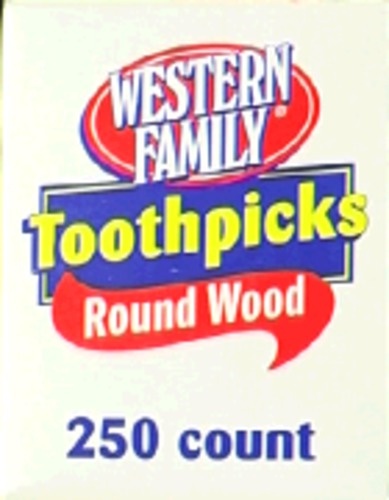 slide 1 of 1, Western Family Toothpicks Round, 250 ct