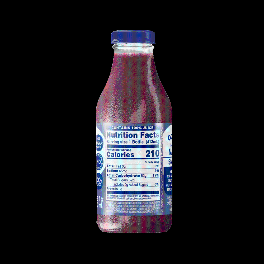 slide 3 of 3, Odwalla® Berries Smoothie Glass Bottle, 13.9 fl oz