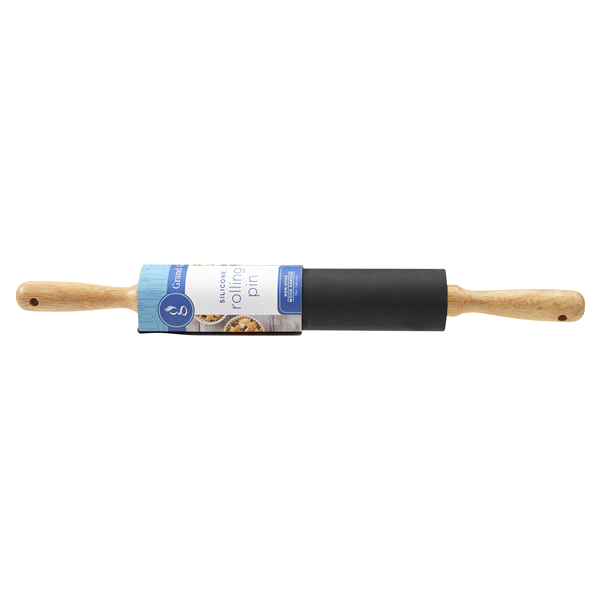 slide 12 of 29, Grand Gourmet Black Rolling Pin Wood Handle, 1 ct