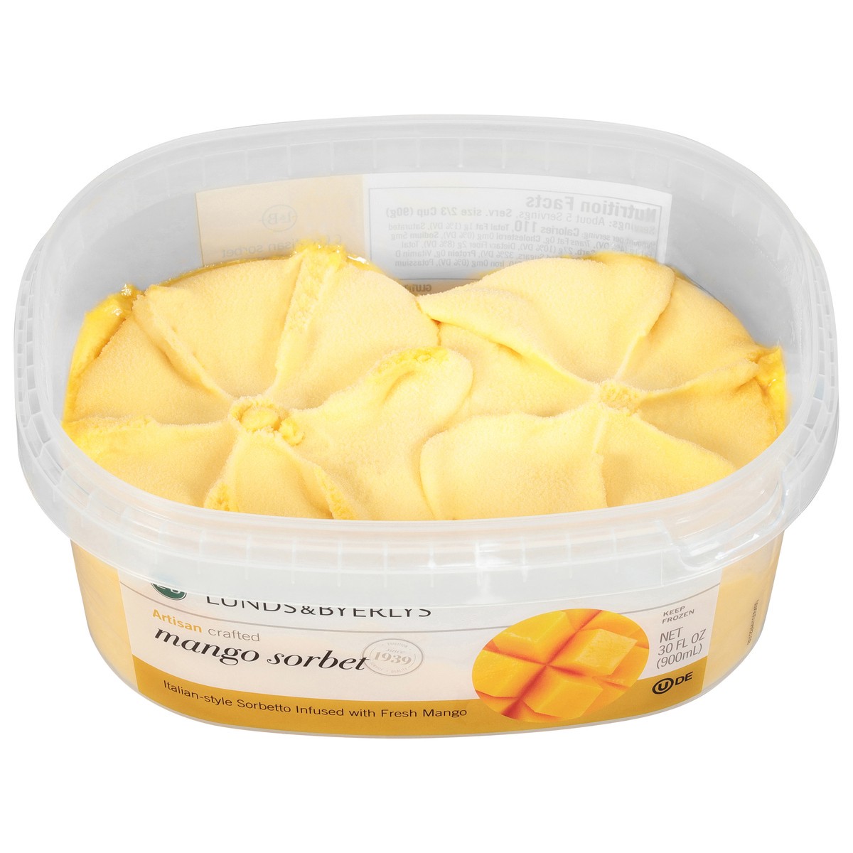 slide 1 of 9, Lunds & Byerlys Mango Sorbet 30 fl oz, 30 fl oz