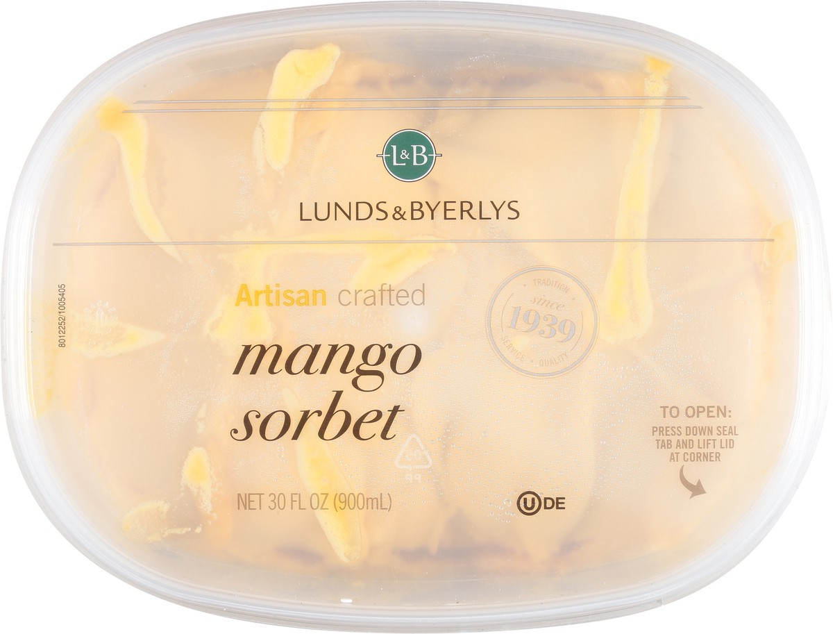 slide 9 of 9, Lunds & Byerlys Mango Sorbet 30 fl oz, 30 fl oz