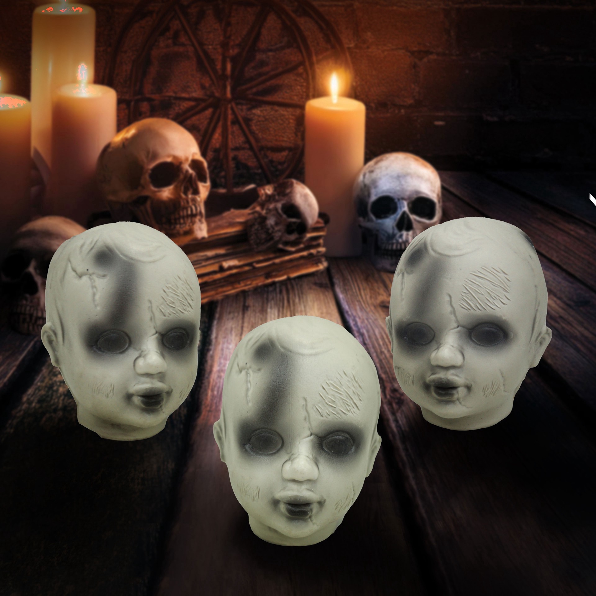 slide 3 of 4, 4" Doll Heads, 3ct. By Ashland, 3 ct