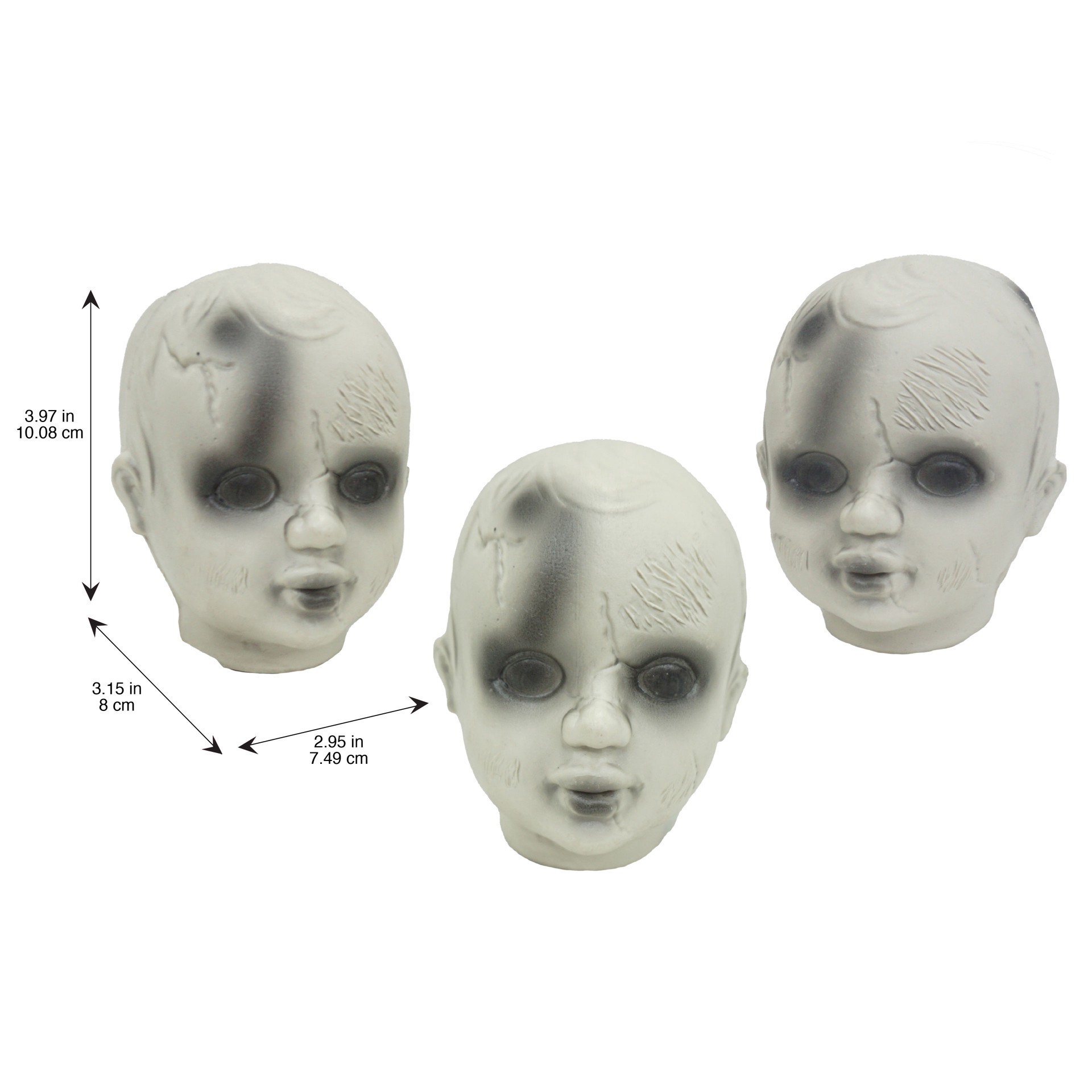 slide 4 of 4, 4" Doll Heads, 3ct. By Ashland, 3 ct