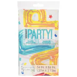 Unique Party! Happy Balloon Birthday Plastic Tablecover 1 ea