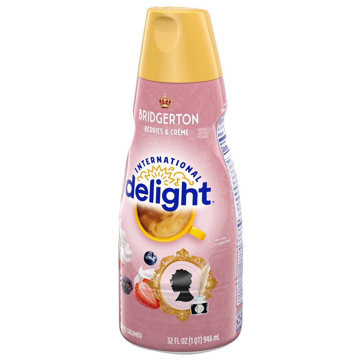 slide 3 of 14, International Delight Coffee Creamer, Bridgerton Berries & Creme, Refrigerated Flavored Creamer, 32 FL OZ Bottle, 32 fl oz