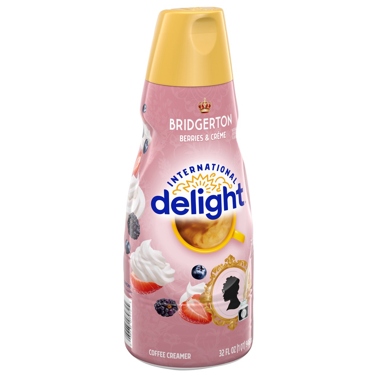 slide 4 of 14, International Delight Coffee Creamer, Bridgerton Berries & Creme, Refrigerated Flavored Creamer, 32 FL OZ Bottle, 32 fl oz