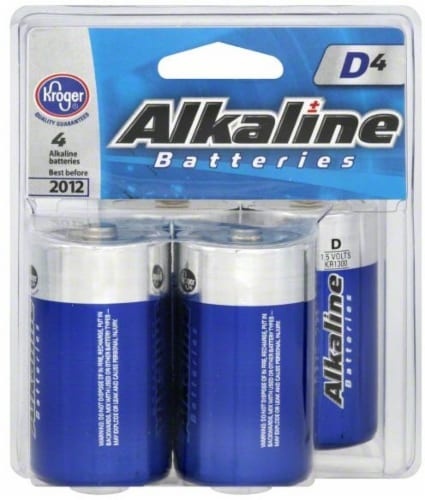 slide 1 of 1, Kroger D Alkaline Batteries, 4 ct