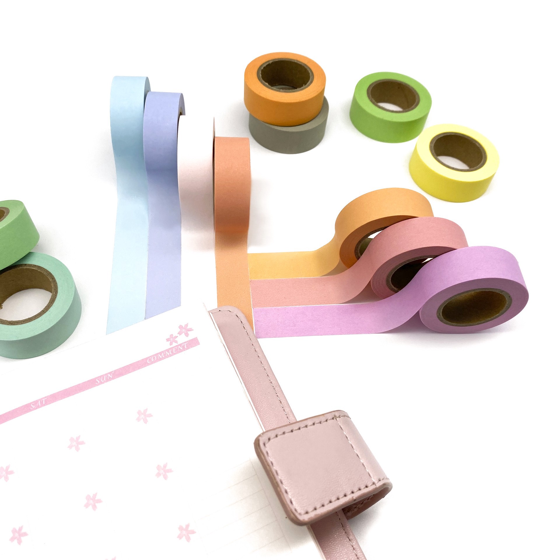 slide 3 of 4, Solid Pastel Crafting Washi Tape Set By Recollections, 15mm x 10 yd tape roll
