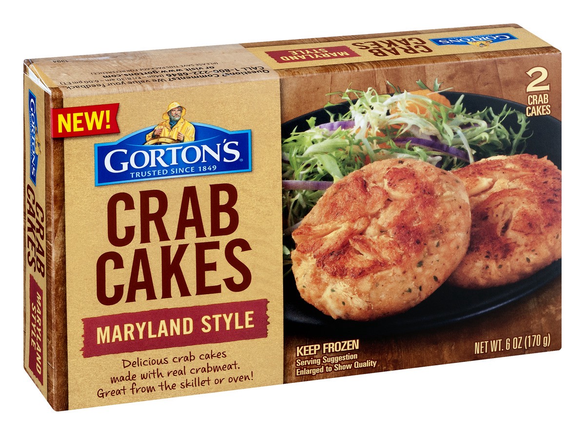 slide 2 of 9, Gorton's Crab Cakes Maryland Style, 6 oz