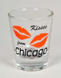 Shot Glass, Kisses From Chicago