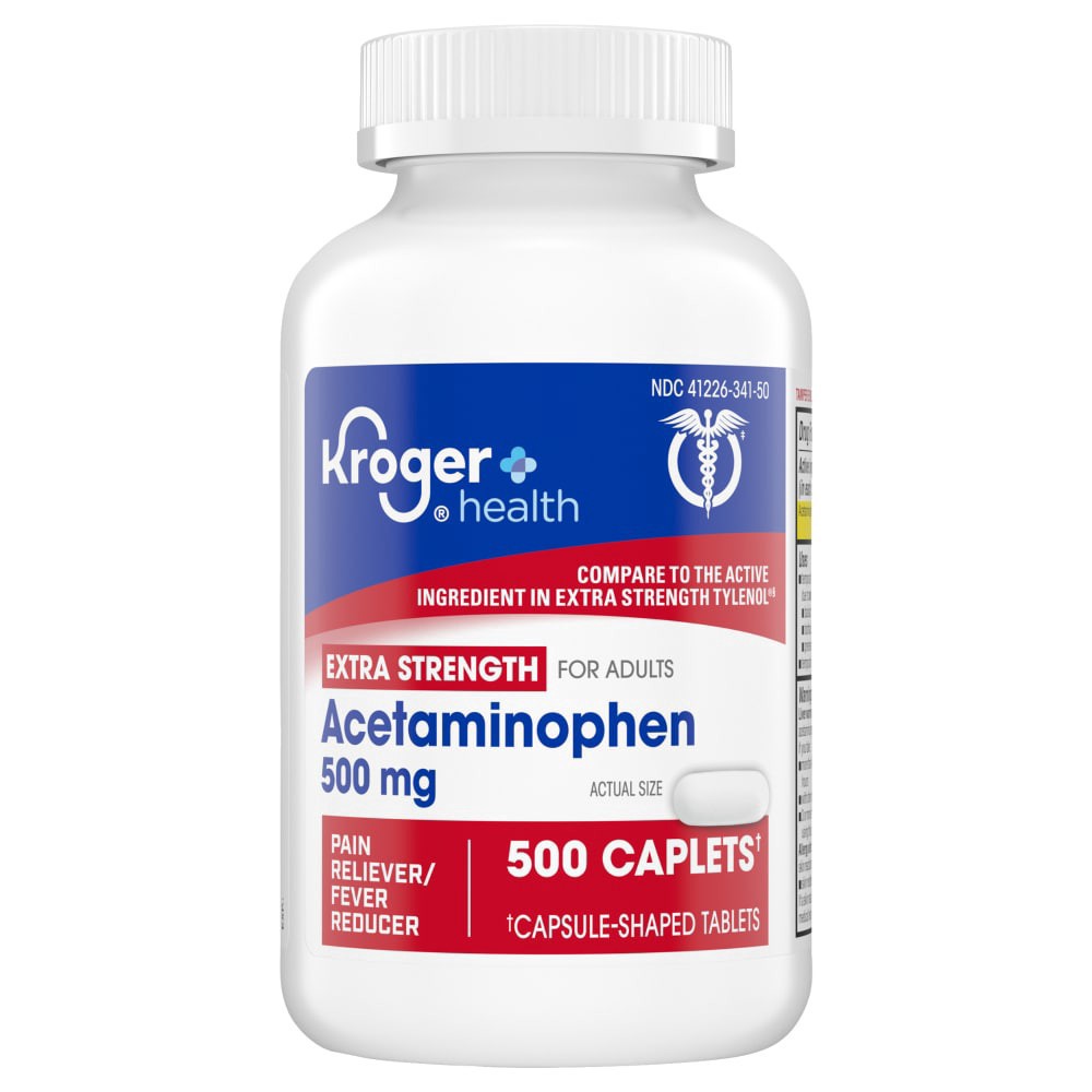 slide 2 of 3, Kroger Extra Strength 500 Mg Acetaminophen Caplets, 500 ct