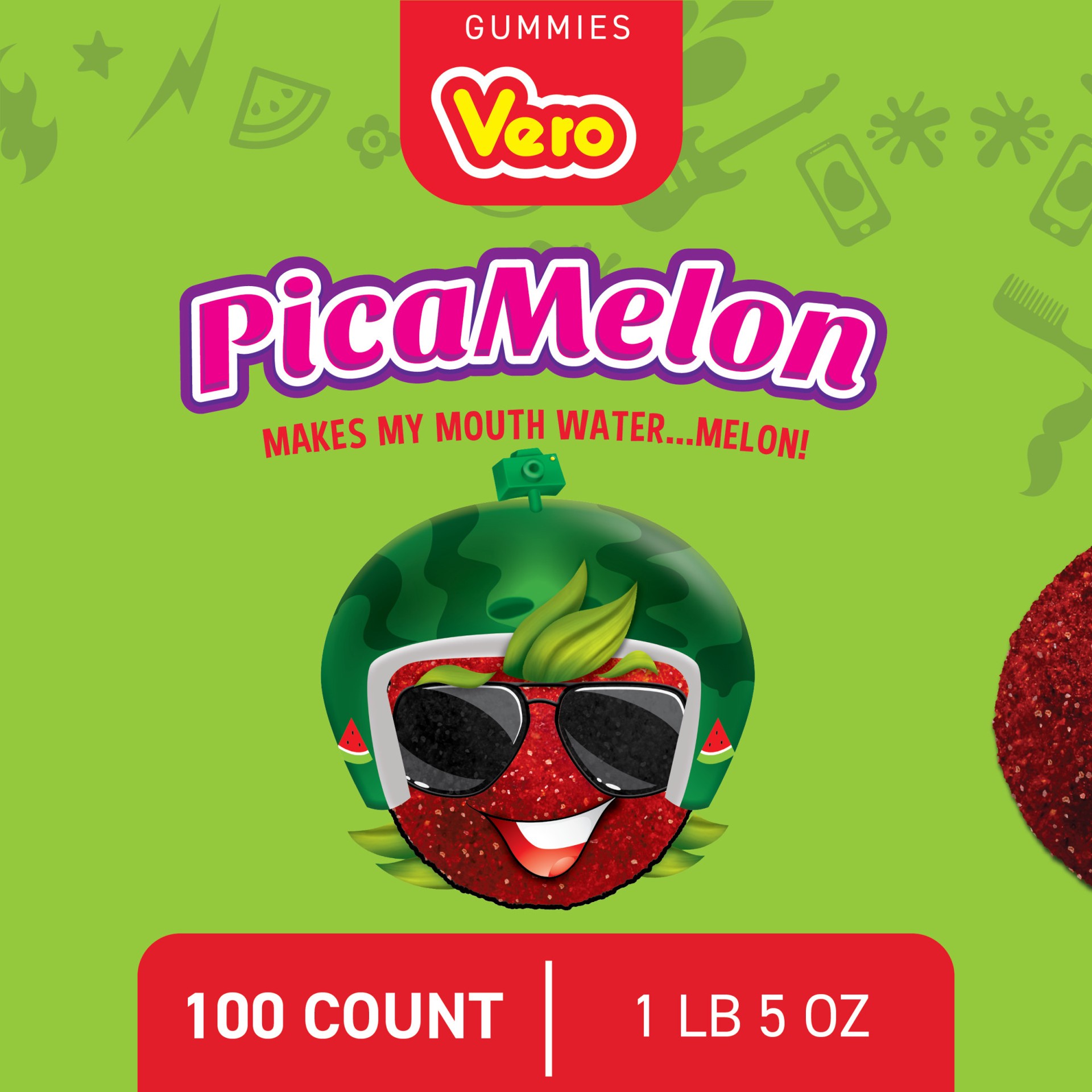 slide 2 of 5, Vero Picamelon Watermelon Chewy Candy, 21 oz