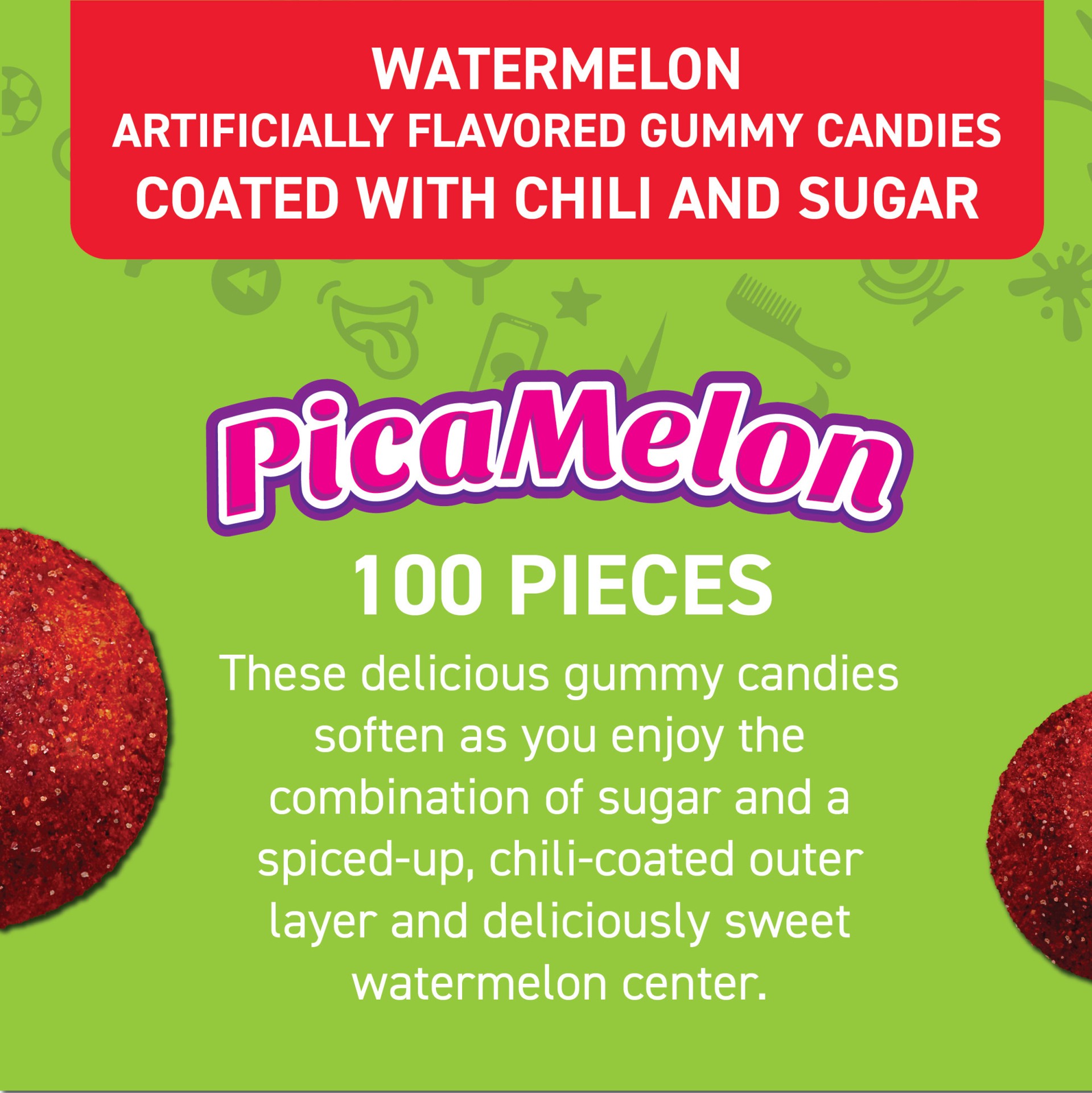 slide 5 of 5, Vero Picamelon Watermelon Chewy Candy, 21 oz