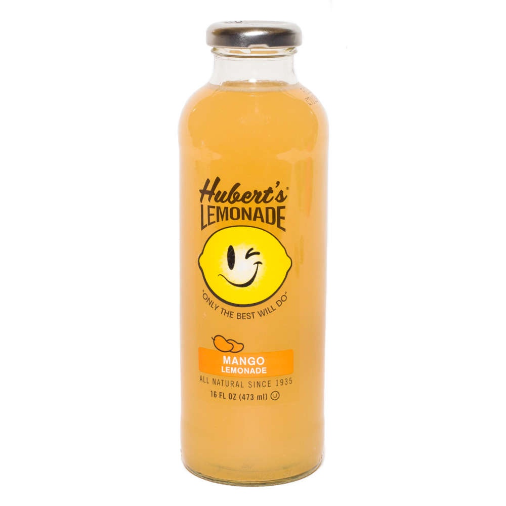 slide 1 of 4, Hubert's Mango Lemonade Glass Bottle, 16 fl oz